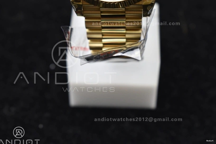 Black Green 40 President V4 Bracelet Weight) on 904L Steel YG A2836 QF Dial Edition (Gain DayDate Best 0118